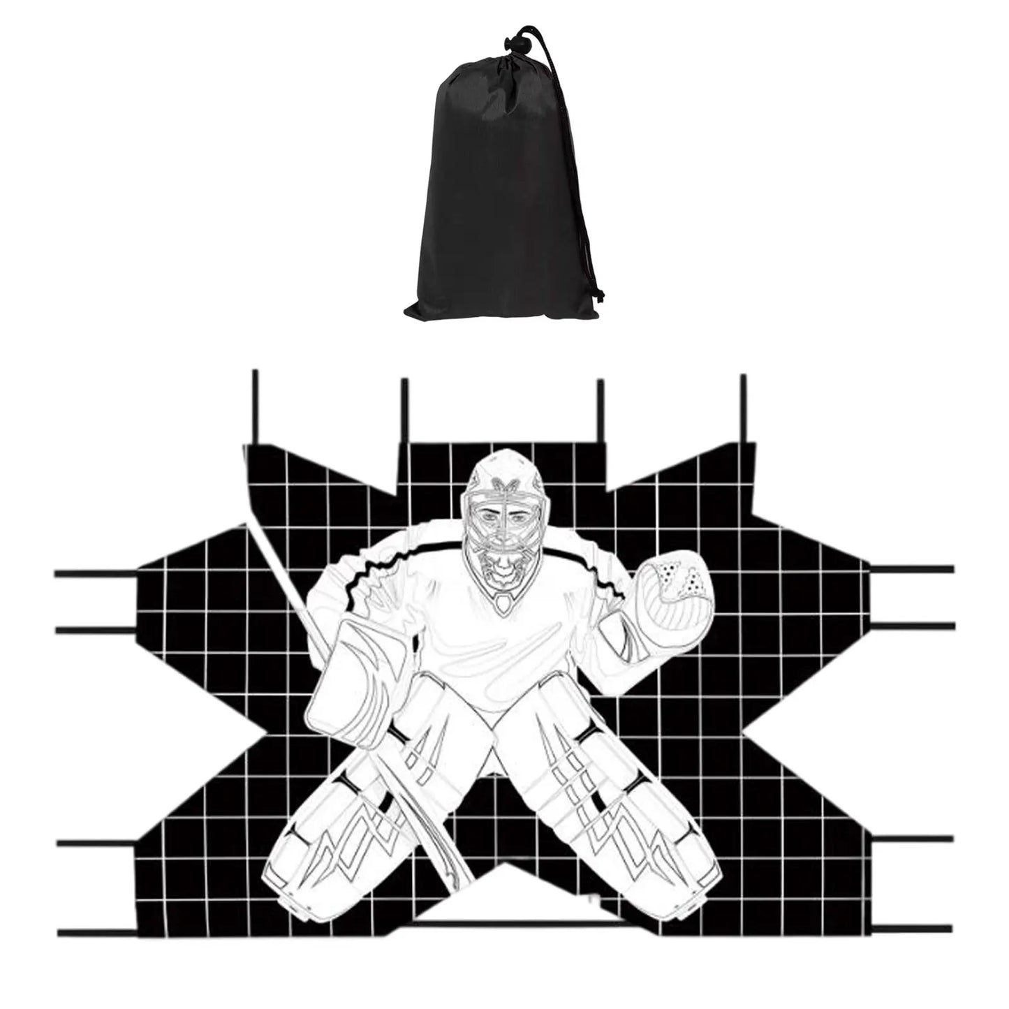 Hockey Goal Improve Skills Foldable Lightweight Waterproof Protable Hockey Net