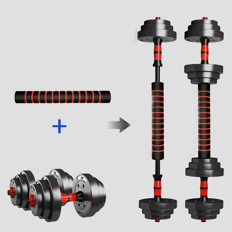 5-44lbs Adjustable Dumbbell to Barbell Set, Anti-Slip Grip, Versatile Home Gym Fitness