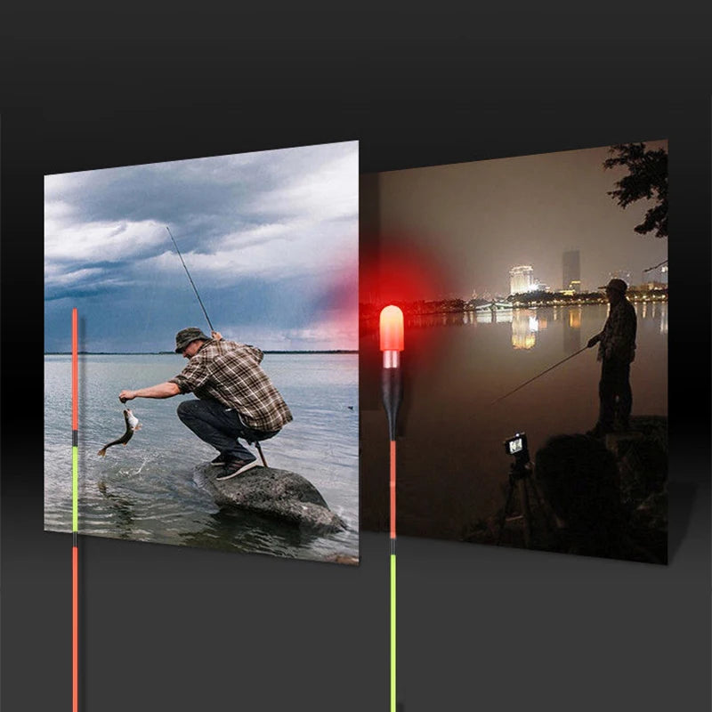 5Pc Led Luminous fishing Floating night Tail Light Glow Color Change