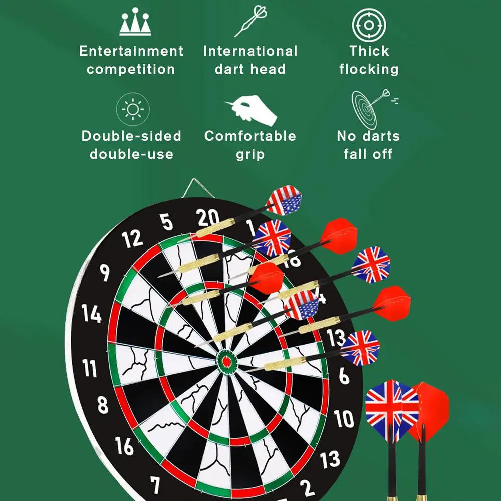Professional Dart Board Stable Flocking Board With Darts Thick 15in Game