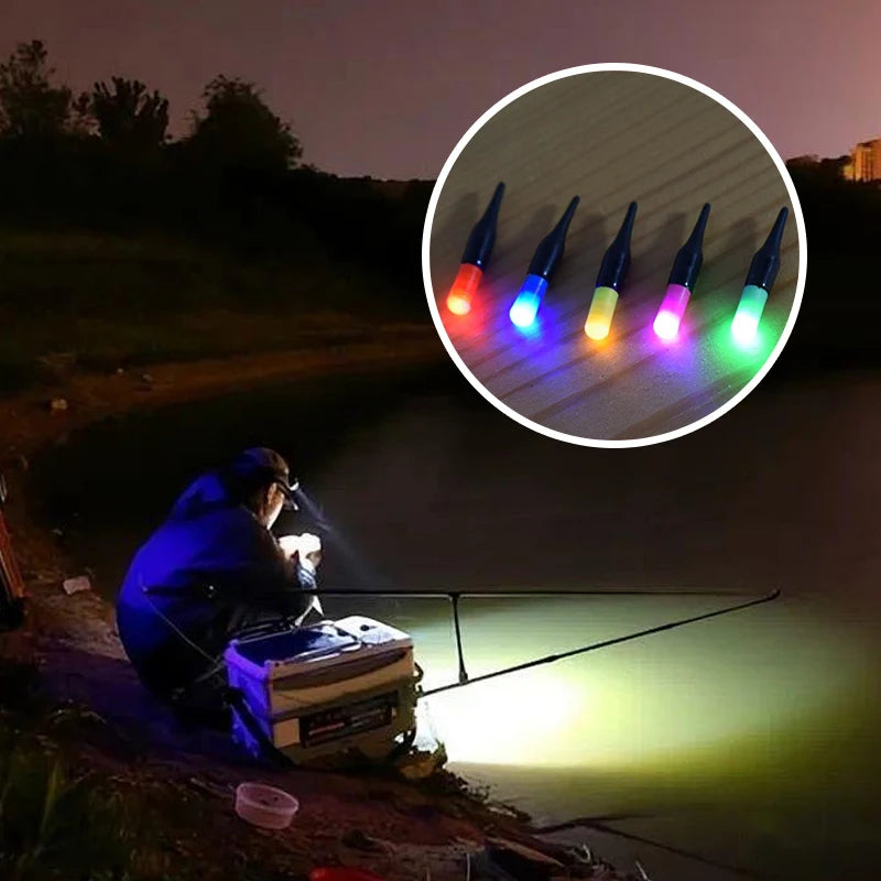 5Pc Led Luminous fishing Floating night Tail Light Glow Color Change