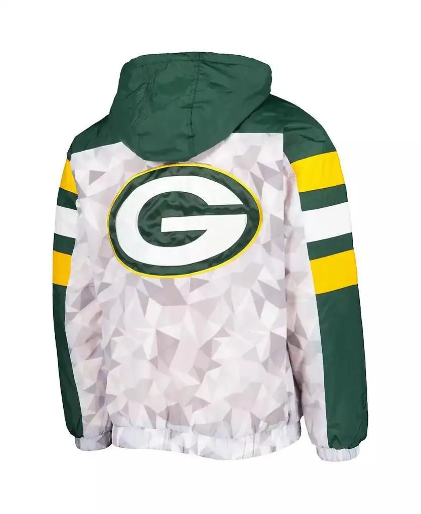 Men's Green Bay Packers Hooded Running Jacket Half-Zip