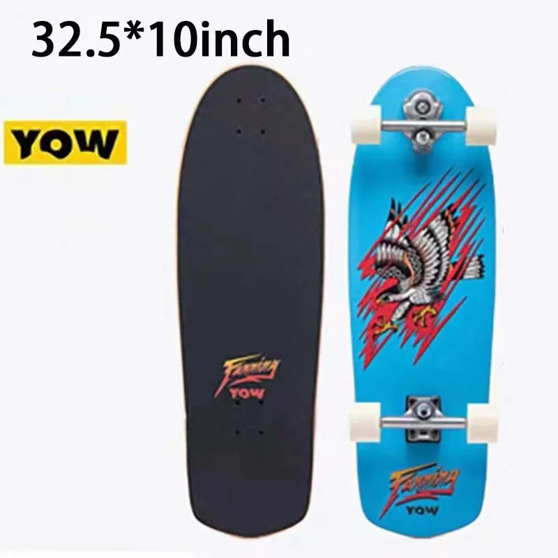 YOW land surf skateboard longboards whole kits good quality spring system branded with trucks wheels