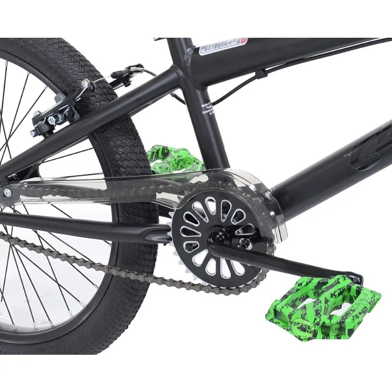 20" Kent Chaos BMX Bicycle, Fits Rider 4'2" - 5', 0", Hydro Dip Matte Black, Child, Unisex