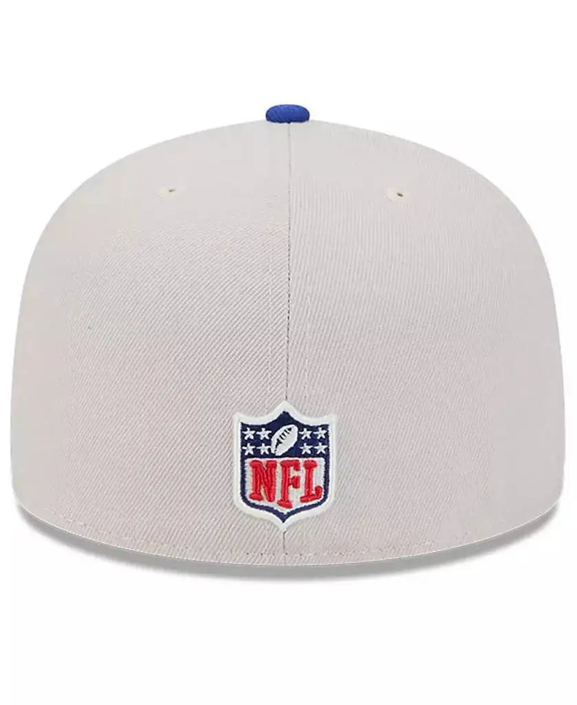 New Era | Men's Stone/Royal New England Patriots 2024 Sideline Historic 59FIFTY Fitted Hat