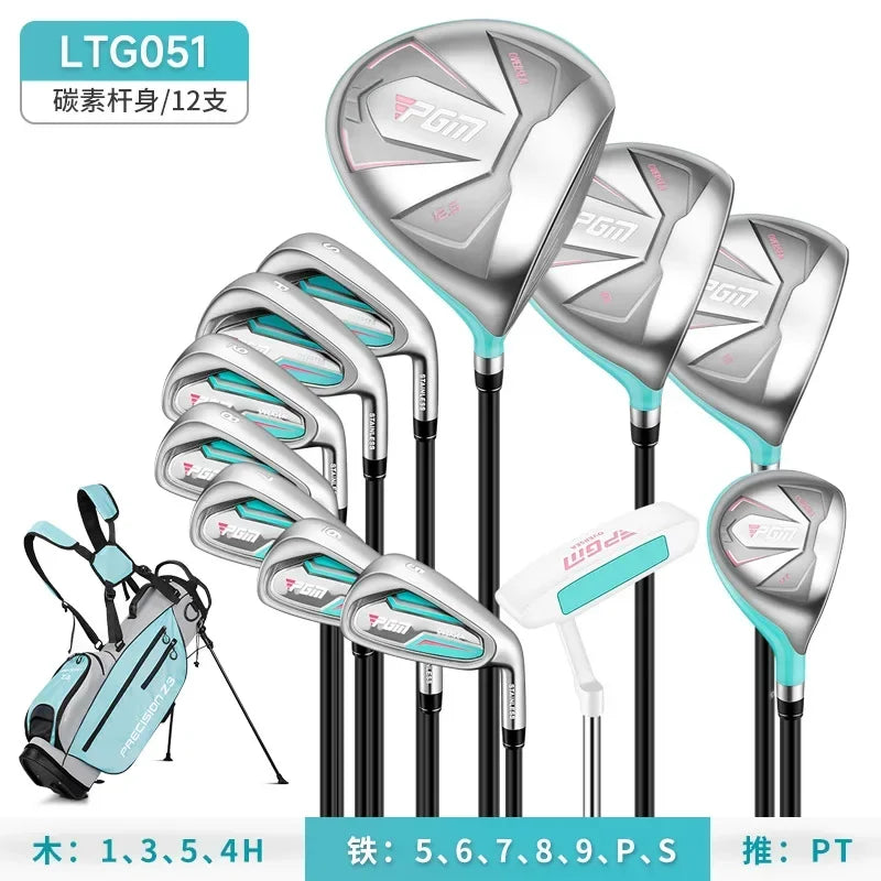 PGM Women Golf Clubs Set with Golf Bag Stainless Steel / Carbon Shaft Iron Wood Driver