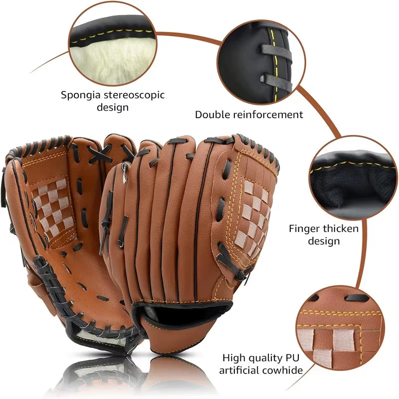 Outdoor camping sport Baseball Gloves Softball Practice Equipment Size 9.5 Left Hand