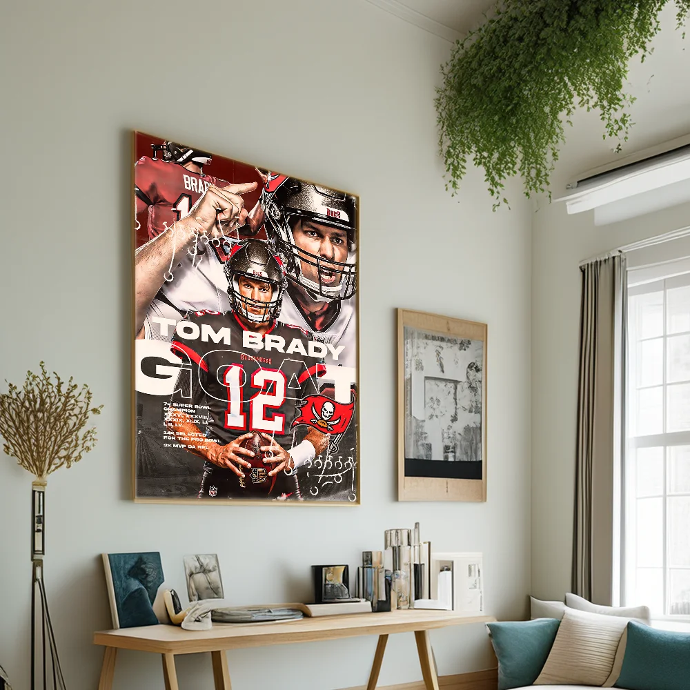 Tom Brady Quotes Canvas American Football Athlete Anime Posters