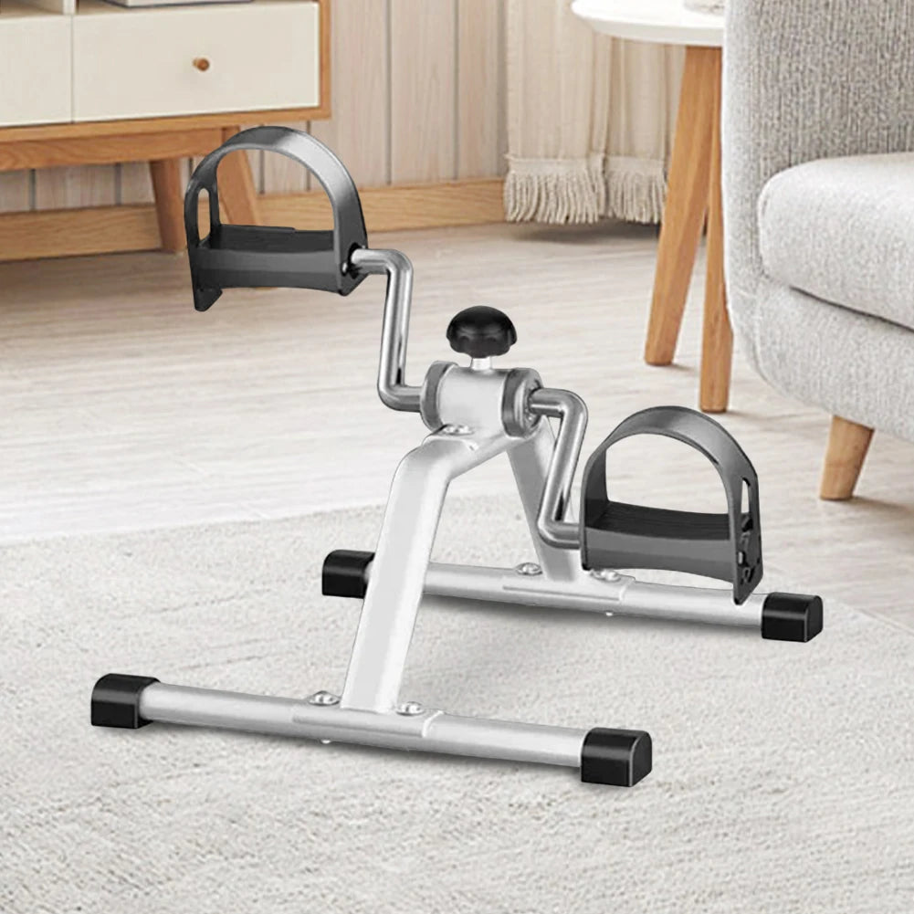 Folding Portable Foot Pedal Exerciser with Adjustable Resistance Stationary Exercise Bike for Indoor Physical Therapy