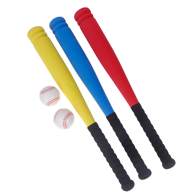 1Pc 54CM Children Baseball Bat +2Pcs Balls Set Sponge Baseball Toy F
