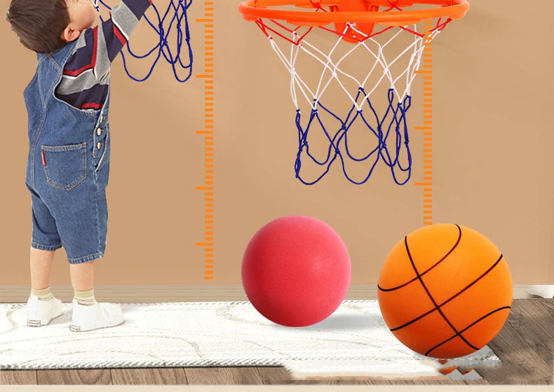 18/21/24CM Kids Bouncing Mute Basketball Squeezable Mute Bouncing Basketball
