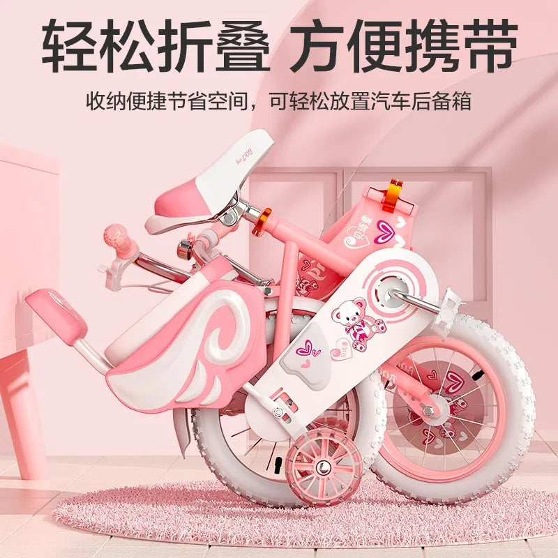 Children's Bicycle Girl 2-3-6-8-9 Years Old 12-18 Inch Baby's Stroller