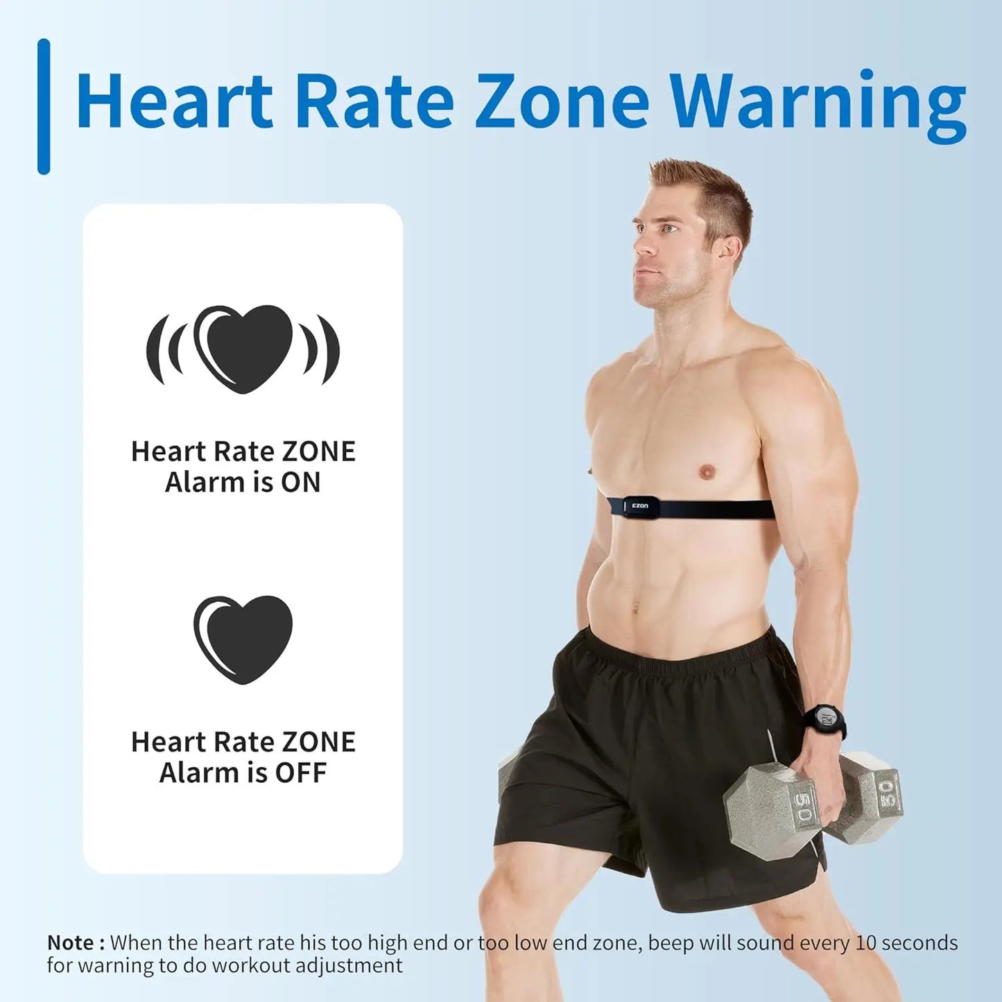 50M Waterproof Heart Rate Monitor Sport Fitness Watch Men Women Outdoor Cycling Sport Wireless With Chest Strap Heart Rate