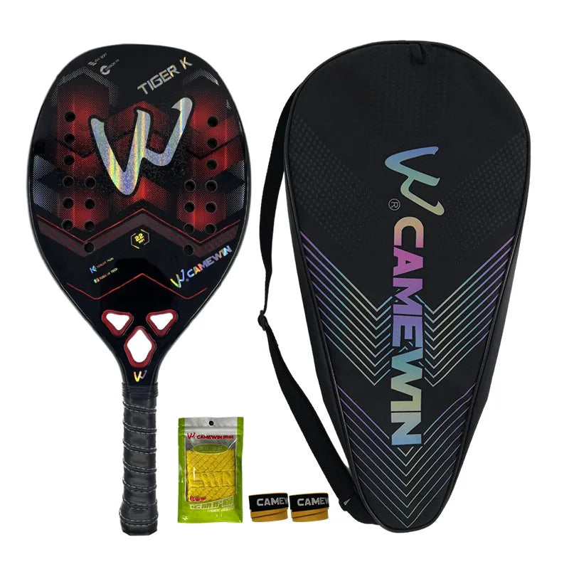 TIGER Kevlar Camewin Beach Tennis Racket Adult Professional Carbon Frame