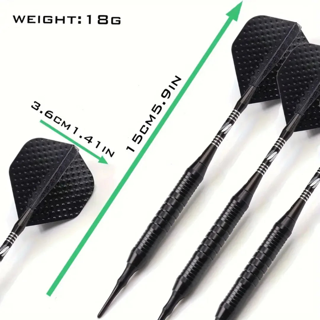 18g Soft Tipped Darts Professional Indoor Plastic Tip Darts Set