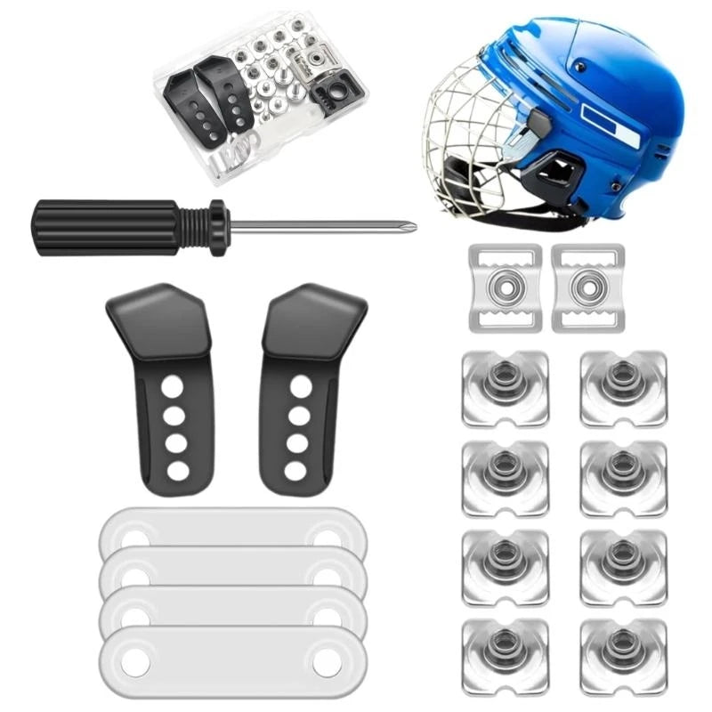 652F 31Pcs Football Helmets Repair kits Football Helmets Hardware kits Hockey Helmets Replacement Part for Hockey Baseball Sport