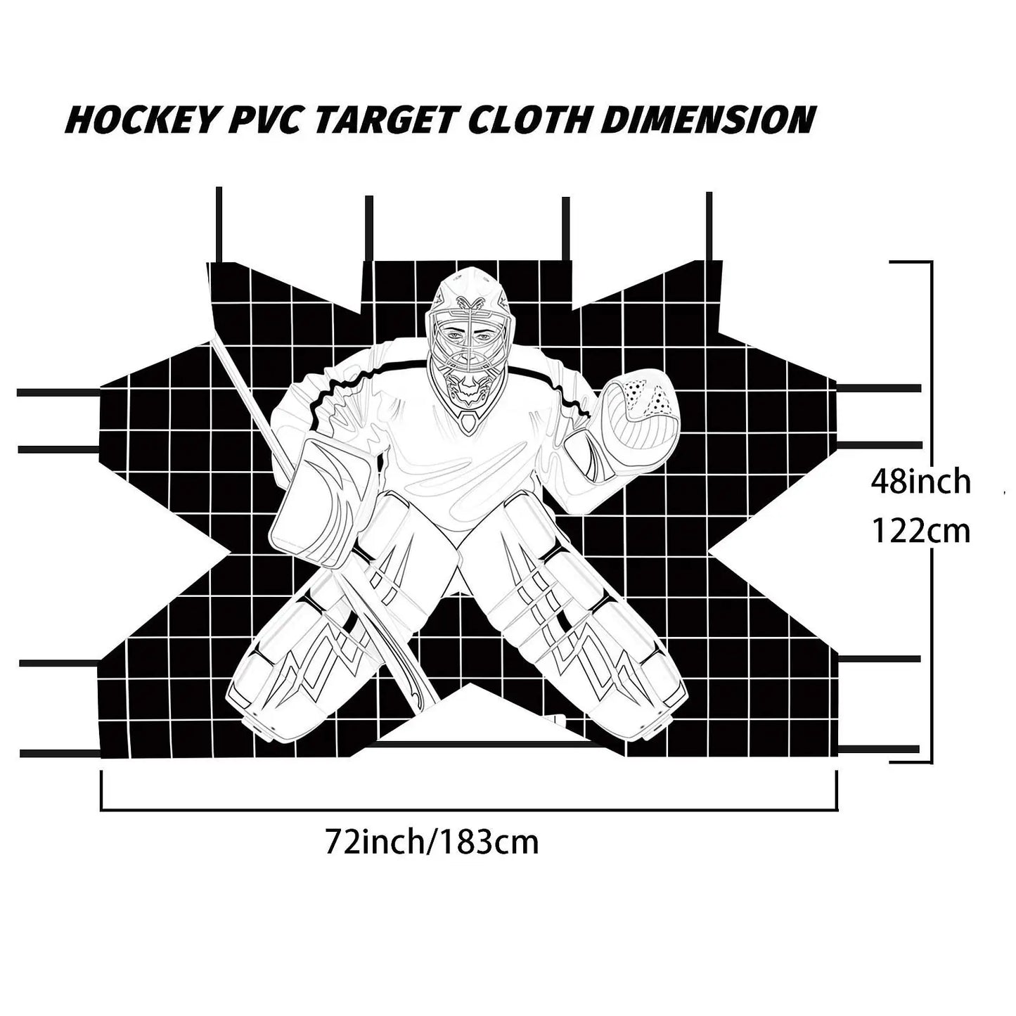 Hockey Goal Improve Skills Foldable Lightweight Waterproof Protable Hockey Net
