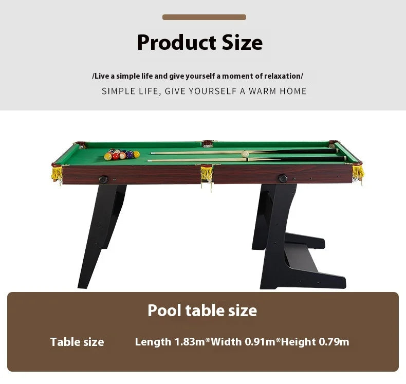 Children's Folding Wooden Pool Table Home Use Large Small