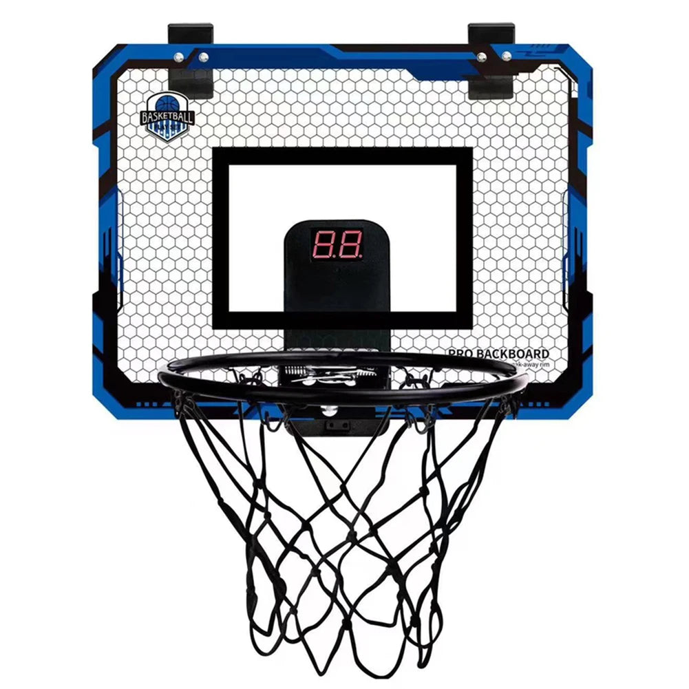 Kids Mini Basketball Hoop With Electronic Scoreboard Ball Sport Backboard Outdoor Indoor