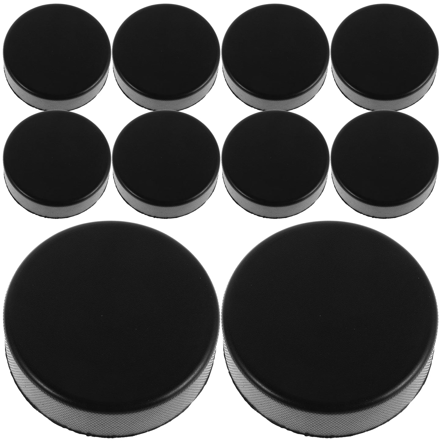 20pcs Ice Hockey Pucks Durable PU Lightweight Field Balls Black Set Kids Sport Equipment Training