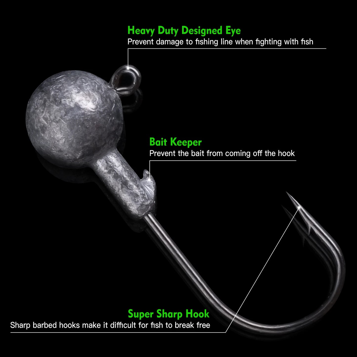 Goture 40pcs/lot Soft Lure Kit Soft Fishing Lure 5cm 0.7g Jig Head Hook 3.2cm 3.5g Fishing Hooks