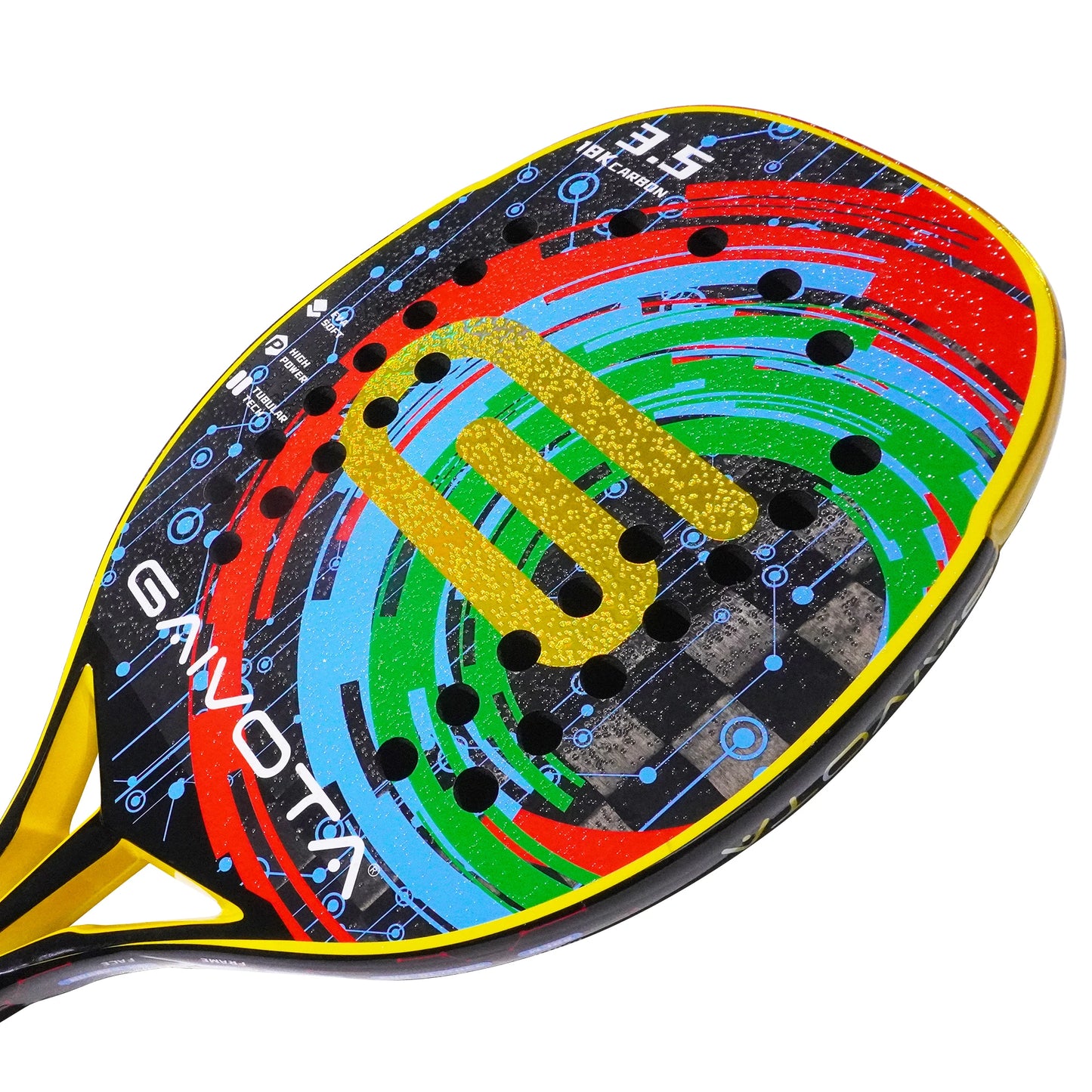 GAIVOTA beach tennis racket carbon 18K strap bag for intermediate to advanced athletes