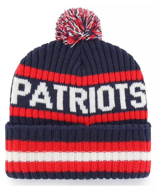 '47 Brand | Men's Navy New England Patriots Bering Cuffed Knit Hat with Pom