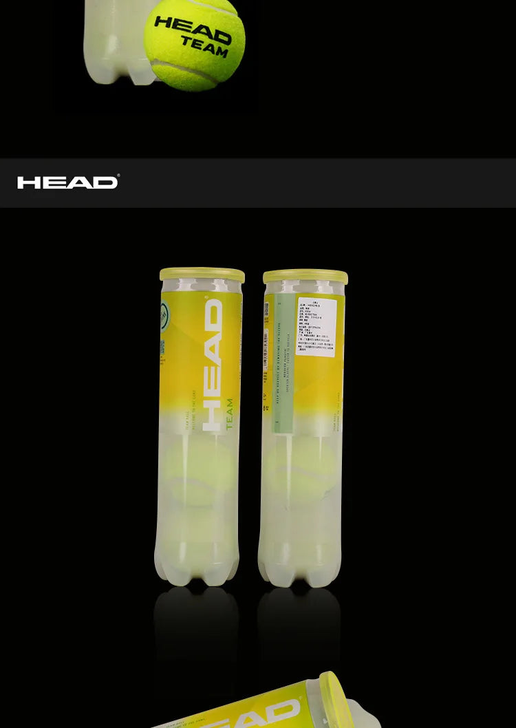 HEAD Professional Tennis 4B TEAM 3 Tour X Training Ball T 3B Pro Match Balls