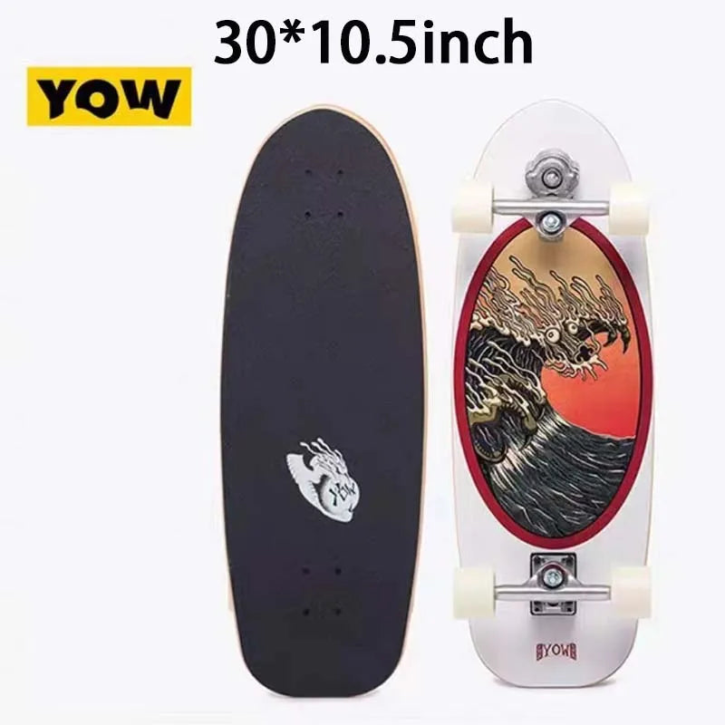 YOW land surf skateboard longboards whole kits good quality spring system branded with trucks wheels
