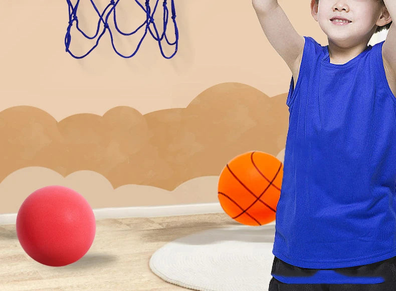 18/21/24CM Kids Bouncing Mute Basketball Squeezable Mute Bouncing Basketball