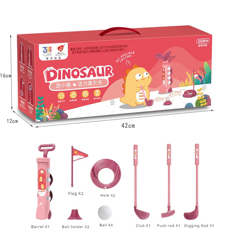 Children parent-child practice golf ball set indoor and outdoor sports fitness ball toys outdoor exercise golf set for kids