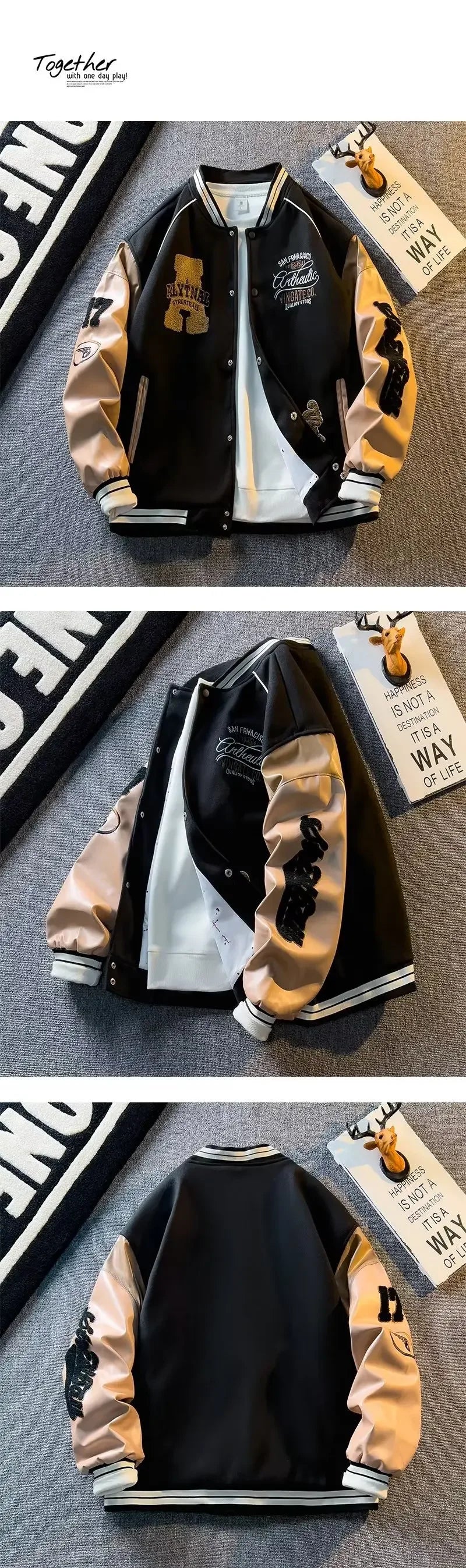 New Handsome Baseball Jackets for Men Spring and Autumn Trendy Brand Jackets