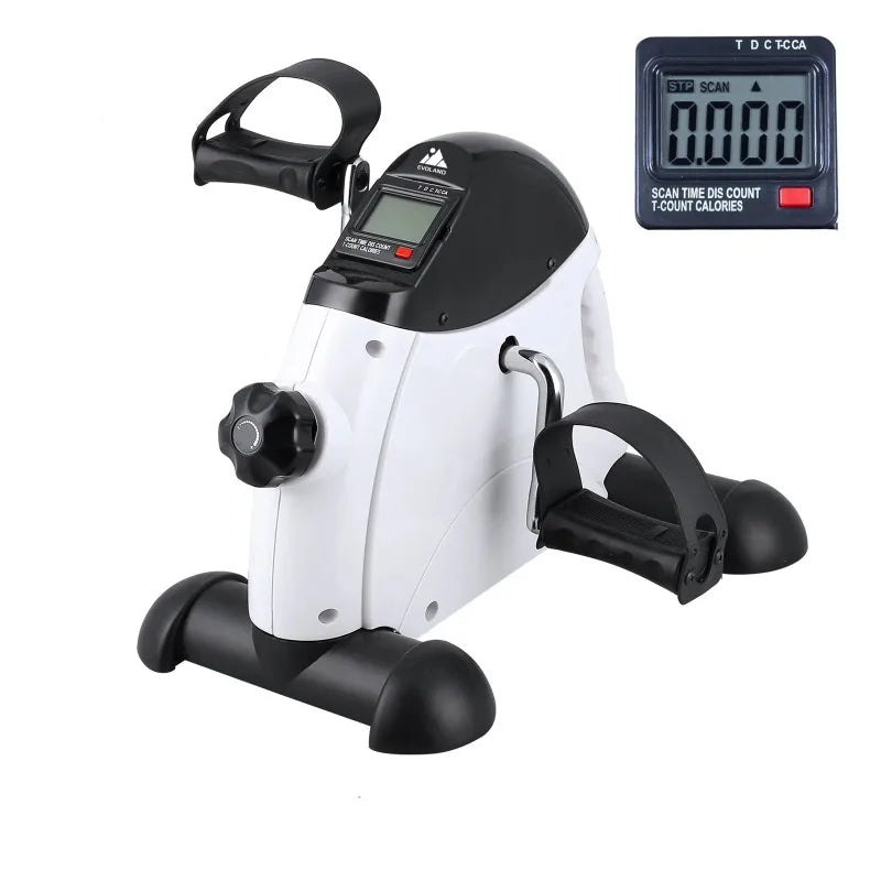Under Desk Bike Pedal Exerciser,Evoland Indoor Cycling Exerciser Bike Silver,Holds 240 Lb