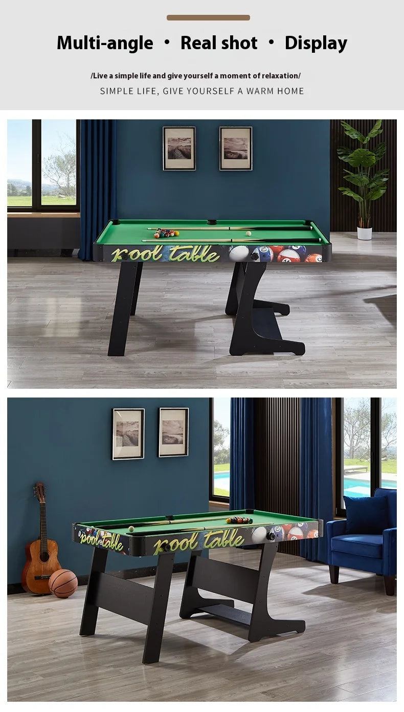 Children's Folding Wooden Pool Table Home Use Large Small