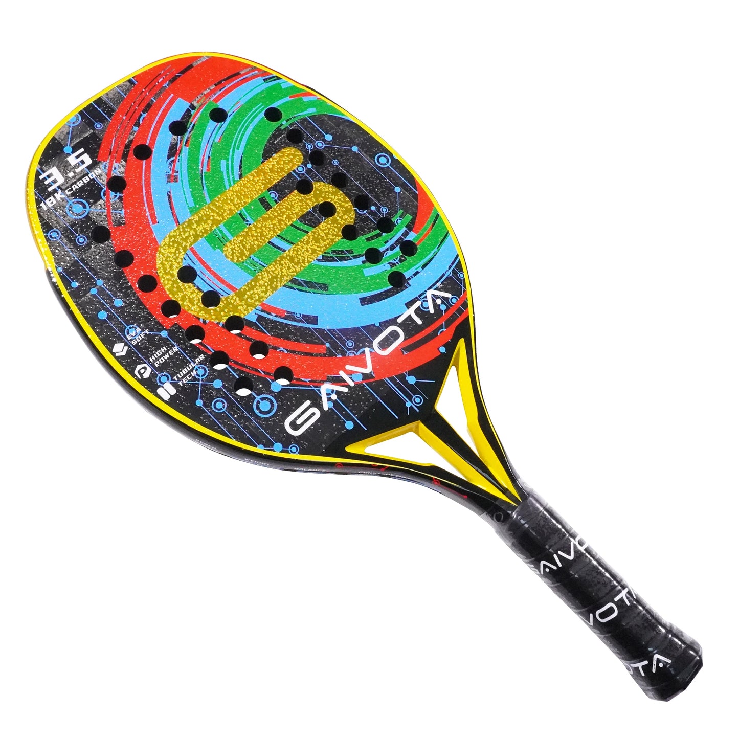 GAIVOTA beach tennis racket carbon 18K strap bag for intermediate to advanced athletes