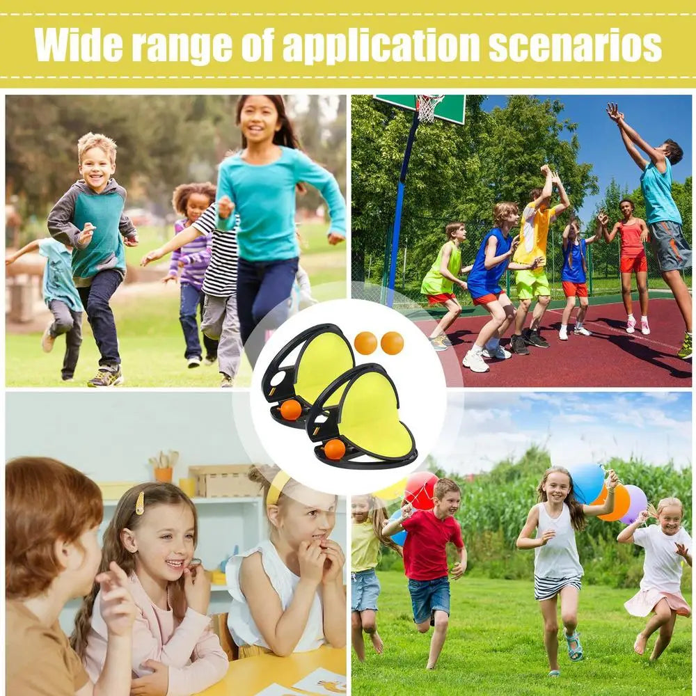 Paddle Ball Set Outdoor Throwing Catching Game Toys Toddler Activities 2 Players