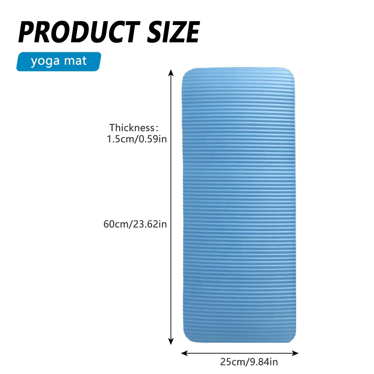 Mini Premium Yoga Mat Shock Absorption Soft Pilates Exercise Mat for Home Yoga Pilates Stretching 60*25*1.5cm