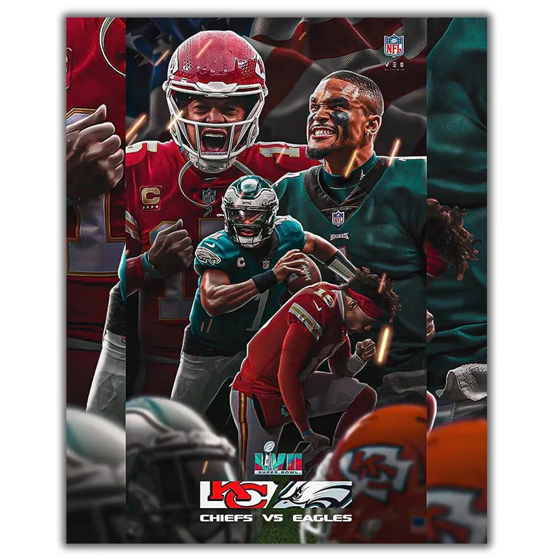 American Football NFL Star Players So on Sports Super Bowl Poster
