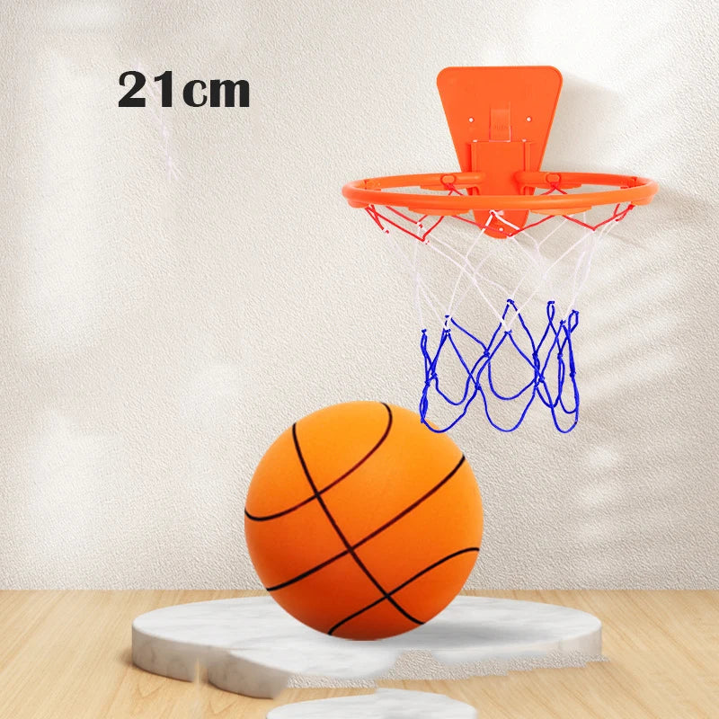 18/21/24CM Kids Bouncing Mute Basketball Squeezable Mute Bouncing Basketball