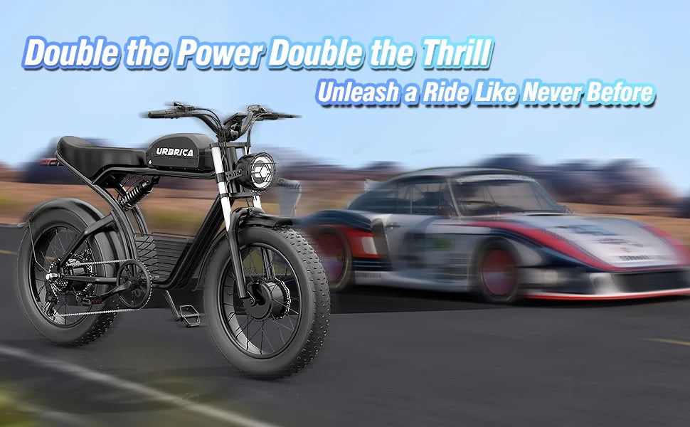 Electric Bike for Adults 3000W 1500W 32MPH 48V 23AH Max 75Miles Electric Motorcycle