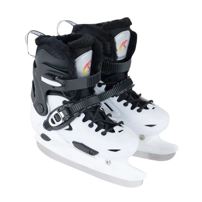 Children's Hardshell Skates, Plus Warm Fleece Speed Skates Shoes, Adult Skates, Real Skates,