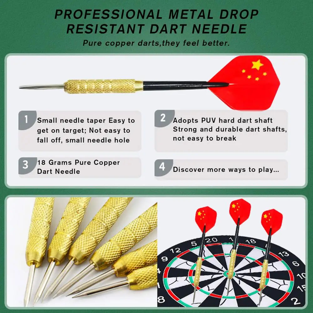 Professional Dart Board Stable Flocking Board With Darts Thick 15in Game