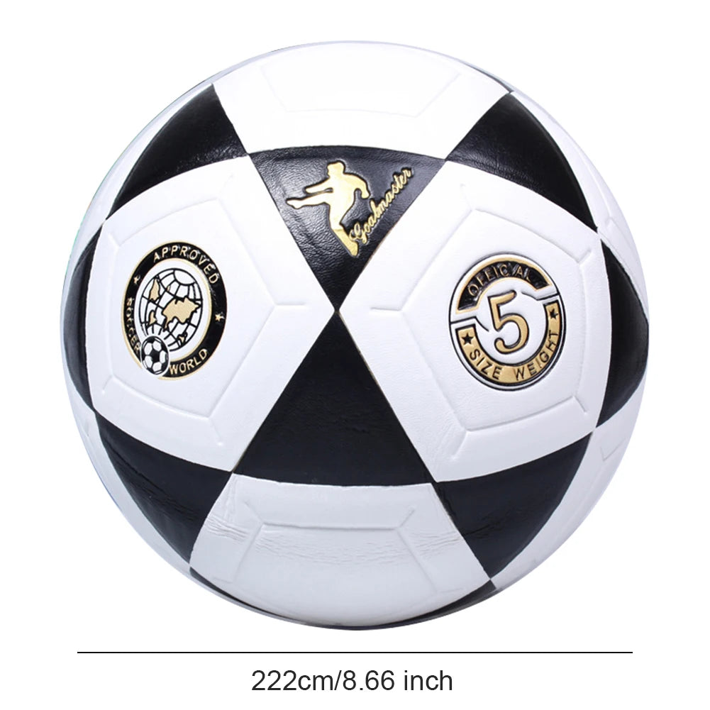 Soccer Ball Training Machine Stitched Black Triangle Print for Practice