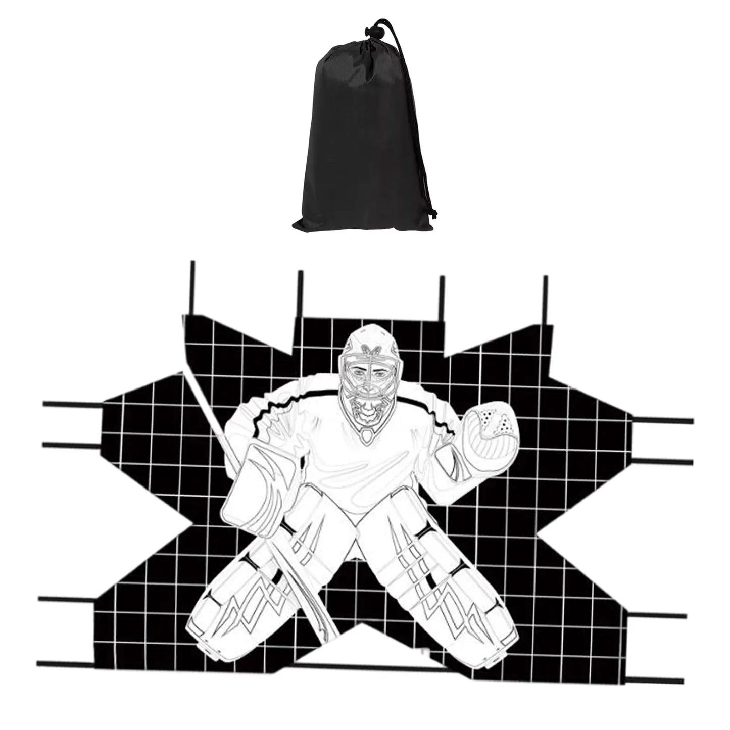 Hockey Goal Improve Skills Foldable Lightweight Waterproof Protable Hockey Net
