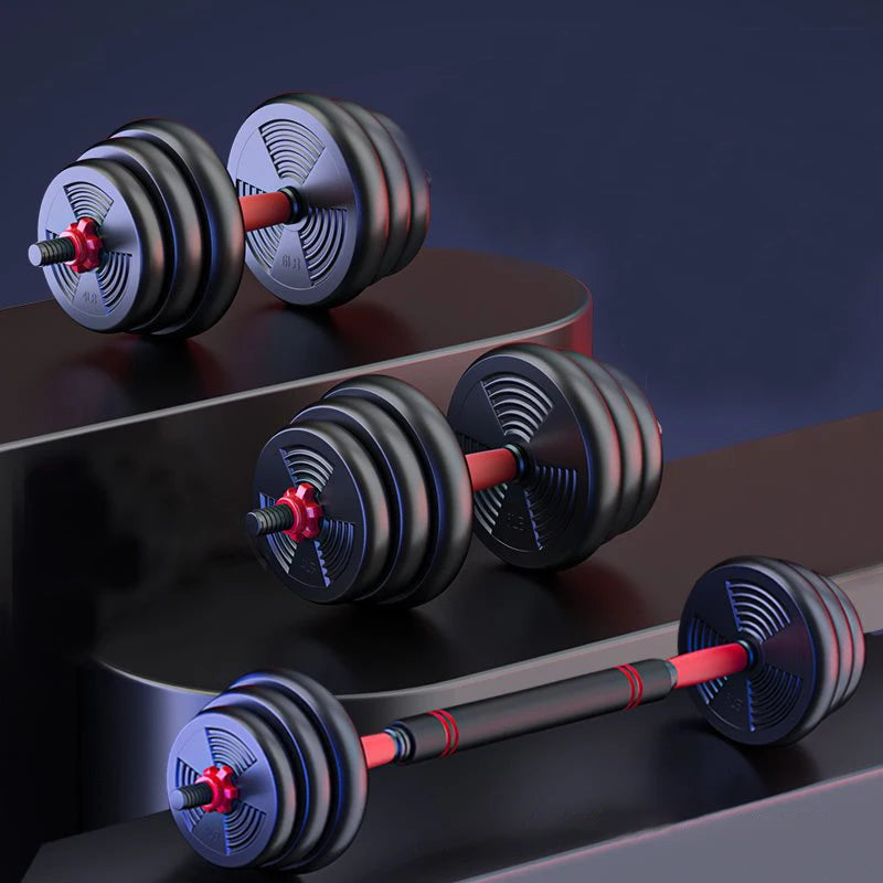 5-44lbs Adjustable Dumbbell to Barbell Set, Anti-Slip Grip, Versatile Home Gym Fitness