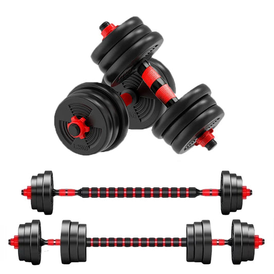 5-44lbs Adjustable Dumbbell to Barbell Set, Anti-Slip Grip, Versatile Home Gym Fitness