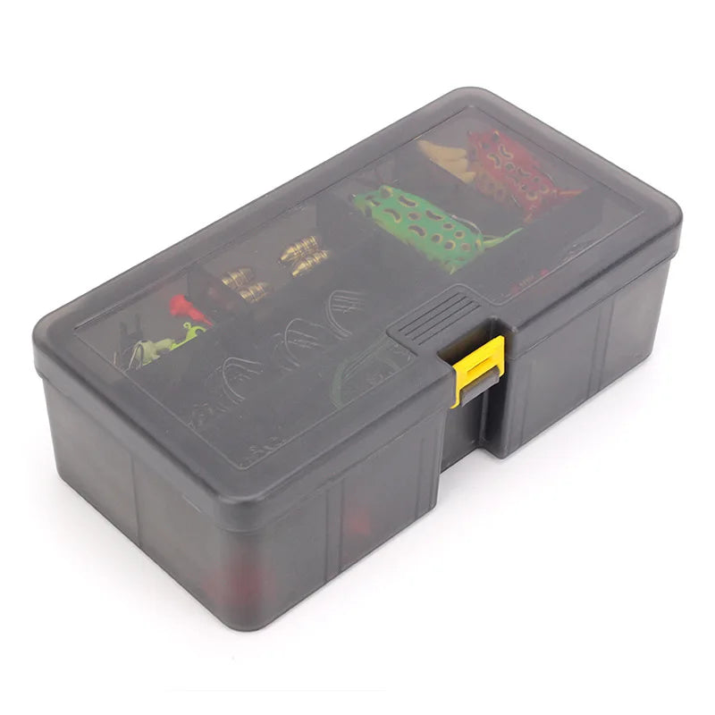 Fishing Lure Kit 101 Pieces Set Pliers Worm Hook Soft Bait Popper Pencil Crank Wobbler VIB Minnow Frog Spinner Connector Jig