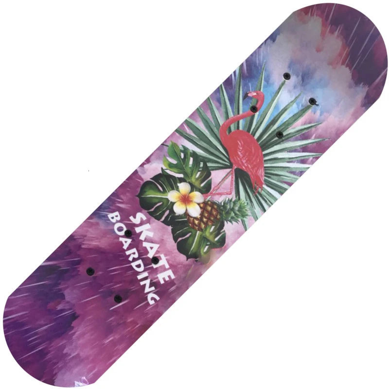 60CM Kids Skateboarding Cartoon Skateboard Dinosaur Spider Longboard Marple Double Rocker