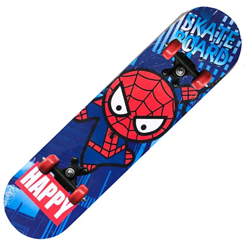 60CM Kids Skateboarding Cartoon Skateboard Dinosaur Spider Longboard Marple Double Rocker