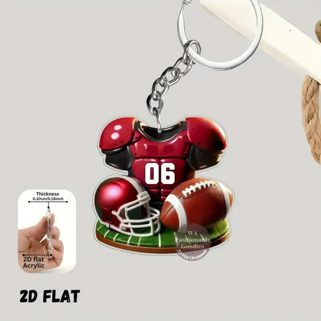 American Football Pendant Keychain
